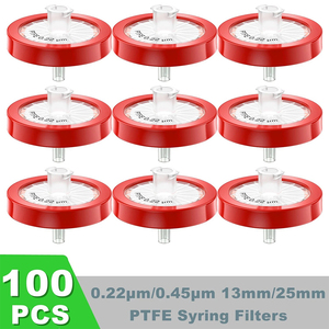 Filtres à seringue en membrane PTFE hydrophobe, non stériles, emballés en baril, 100 pièces, taille des pores 0,22 µm, diamètre du disque 13 mm - Product Image 2