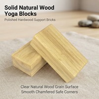 Bloc de yoga en bois massif de précision, brique de yoga en bois dur naturel, support haute densité pour la pratique professionnelle du yoga, utilisation universelle