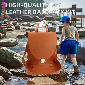 High Quality <b>DIY</b> Handmade Leather Backpack <b>Bag</b> with Hardware Factory Wholesale Quality <b>Bag</b> <b>Accessories</b> - Product Image 2
