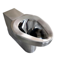 Cuvette de toilette robuste en acier inoxydable, marque SIR, modèle S24103108, revêtement poudré, design arabe pour salle de bain, caractéristiques de sécurité