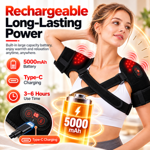 Masajeador de Hombros con Terapia de Luz Roja, Batería Integrada, Dispositivo Ajustable para el Cuidado del Cuello y Hombros para Uso Doméstico - Product Image 2