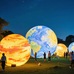 Globos Inflables con Forma de Planetas de la Marca Airvon, Globo <span class=keywords><strong>Lunar</strong></span> Iluminado Personalizado con LED para Eventos Temáticos - Product Image 5