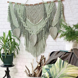 Mới Nhất Bohemian Lá Macrame Trang Trí Nội Thất Trang Trí Treo Tường Nghệ Thuật Trang Trí Nội Thất Cho Nhà Tường Phòng Khách - Product Image 1