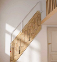 Escalier mural pliant sur mesure, gain de place, idéal pour les gîtes de vacances et la rénovation de petits espaces