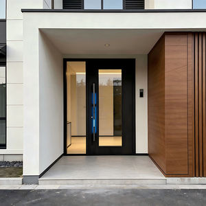 Porte d'entrée pivotante extérieure de style moderne chinois, porte d'entrée de sécurité américaine en aluminium, porte d'entrée pivotante en acier pour maison - Product Image 1