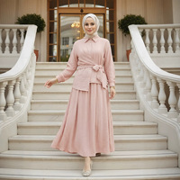 M382 # Jupe longue ample pour femme, en tissu non tissé à mémoire de forme, style estival uni, sexy et de club, style décontracté turc