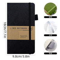Cuaderno de tapa dura con espiral, cubierta de duPont, cierre con banda elástica, con soporte para bolígrafo, cuaderno vintage para negocios