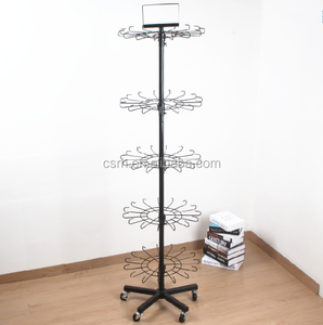 RH-DR06 1850*480mm cinque livelli Spinner espositore da pavimento mobile espositore con ganci bloccati - Product Image 2