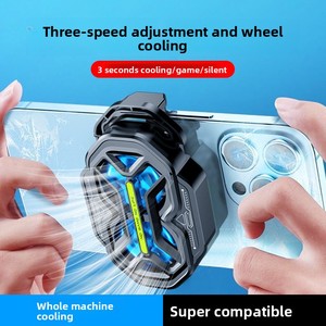 Refroidisseur de téléphone à double ventilateur à clipser, 3 vitesses, refroidissement rapide en 3 secondes, radiateur de téléphone à refroidissement par air, rechargeable, à brancher pour le gaming et le streaming en direct - Product Image 1