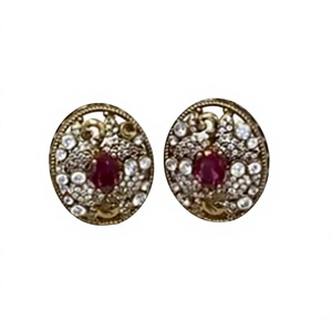 Beautiful High Quality Gold Plated Stones Look <b>Necklace</b> Set With Earrings For Wedding or Function Wear Collection For Women - Product Image 2