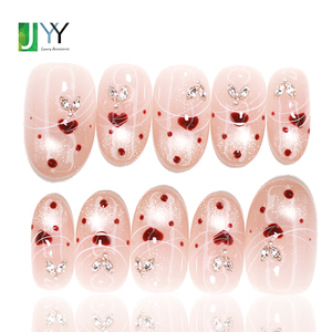 Juego <span class=keywords><strong>de</strong></span> <span class=keywords><strong>Uñas</strong></span> Postizas <span class=keywords><strong>de</strong></span> Gel 3D <span class=keywords><strong>Cortas</strong></span> para el Día <span class=keywords><strong>de</strong></span> <span class=keywords><strong>San</strong></span> <span class=keywords><strong>Valentín</strong></span>, <span class=keywords><strong>Uñas</strong></span> Acrílicas Reutilizables Personalizadas, <span class=keywords><strong>Uñas</strong></span> Postizas <span class=keywords><strong>de</strong></span> Lujo Hechas a Mano para Chicas - Product Image 2