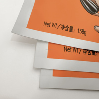 Kundenspezifisch gefärbte, tiefdruckbedruckte, matte, hitzebeständige, dreiseitig versiegelte, lebensmittelechte Aluminiumfolienbeutel mit Logo, wiederverschließbar, feuchtigkeitsbeständig, Standbodenbeutel