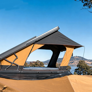 X <b>Hinge</b> Frame Aluminum Roof Tent 4 Person Luxury Triangle Hardshell Car Rooftop Tent Hard Shell Roof Top Tent For Vehicle - Product Image 1
