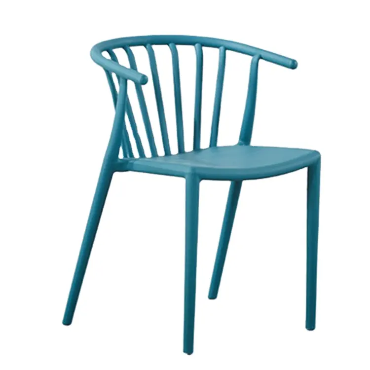 Al aire libre de plástico de muebles sillas color apilable respaldo impermeable ocio Silla de comedor, silla de plástico