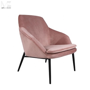 Hotel moderno <span class=keywords><strong>muebles</strong></span> de ocio cómodo rosa de tela de terciopelo Silla de acento - Product Image 2