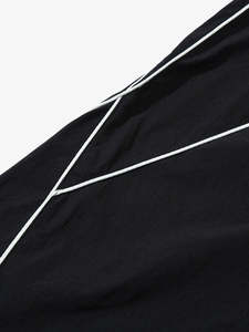 Men's Black Harem <b>Pants</b> With White Side Stripes Elastic Waist Drawstring Casual Lightweight <b>Summer</b> Wear - Product Image 5