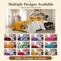 Grosir 3 Set Sprei Mewah Berlapis Ringan dengan 2 Sarung Bantal untuk Semua Musim