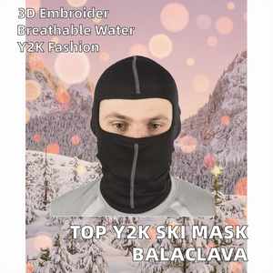 Masque de ski Y2K le plus vendu, cagoule personnalisable avec logo, haute qualité, 100 % polyester, respirant, imperméable, imprimé numériquement, pour activités de plein air et usage décontracté - Product Image 2