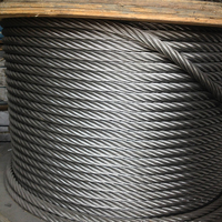 Vente chaude Câble en acier de 26 mm 6x37+FC 6x37+IWRC Câble en acier galvanisé Haute résistance Anti-torsion Câble en acier tressé
