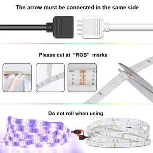 5M 10m 20m 5050 RGB LED Strip ánh sáng + Power Adapter + 40 Key từ xa Trung Quốc Led RGB Strip Kit TV nền ánh sáng dải - Product Image 2