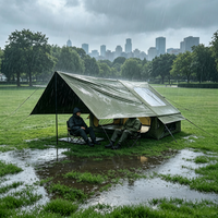 Tente de toit monocouche de 6,3 m² pour toutes les saisons, tente de camping gonflable grande taille, imperméable et pare-soleil pour l'extérieur