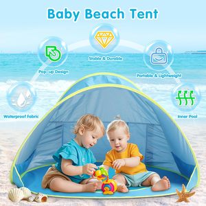 Unisex Outdoor Sports Tent Kids <b>Sunscreen</b> Red Swimming Pool Playhouse Large Space Waterproof Portable Triangle Frame Indoor Play - Product Image 2