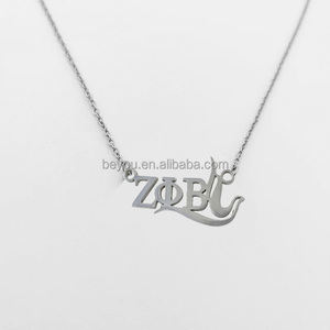 Collier pendentif femme en acier inoxydable de haute qualité Style classique Alpha <span class=keywords><strong>Kappa</strong></span> Delta Zeta IVY pour motif de plante cadeau - Product Image 2