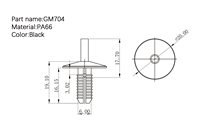 Rivets à pression réutilisables, attaches en plastique, rivets à pression en plastique, rivets à pression de type poussoir pour clips d'intérieur automobile