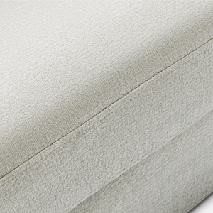 Canapé modulaire 3 pièces en tissu rembourré de duvet, style moderne, <span class=keywords><strong>blanc</strong></span>, avec housse en lin doux et durable, 1 ensemble - Product Image 1