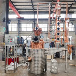 Destilador de torre de cobre de 100L para whisky, Vodka, cerveza, bricolaje, fabricación de bebidas espirituosas, bomba usada, caja de cambios - Product Image 2