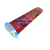 Machine d'emballage automatique pour tubes Calippo de sucettes glacées, remplissage de gobelets en papier jetables de 100 ml pour crème glacée, scellant en aluminium