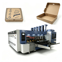 Mesin Cetak, Slotting, dan Die Cutting Karton Flexo Otomatis Kecepatan Sedang untuk Pembuatan Kotak Karton Bergelombang