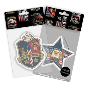 Ambientador de Coche Portátil con Logotipo Personalizado, Aroma Duradero, Edición del 250 Aniversario de EE. UU., Ambientador de Papel para Espejo Retrovisor - Product Image 1