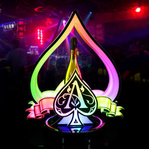 Présentateur de bouteilles personnalisé VIP rechargeable à LED 5L PC Nightclub Bar Plateau de service Refroidisseur de vin Noir <span class=keywords><strong>Armand</strong></span> Porte-bouteille pour les fêtes - Product Image 3