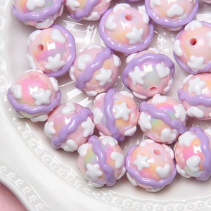 Explosivo DIY Frisada Celular & Carro Cadeia Hand-Painted Heavy Oil Bag <span class=keywords><strong>Hanger</strong></span> Plástico Acrílico Loose Beads Mix Cores Em Massa DIY - Product Image 2