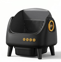 Bac à litière pour chat automatique intelligent en plastique autonettoyant, grande capacité 60L, ouverture supérieure, sans application, fonctionnement silencieux, multicolore