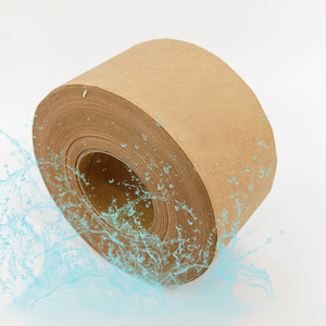 Sinh thái thân thiện 100% phân hủy sinh học tùy chỉnh thiết kế logo in tự dính Kraft Băng giấy đóng gói băng - Product Image 2