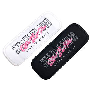 थोक कस्टम पॉलिएस्टर बुना हुआ कपड़े पैच डिजाइन लोगो नाम बुना हुआ बैज - Product Image 6