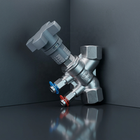 Vanne de régulation double en acier inoxydable DN15 DN25 DN32 DN40 DN50 avec bouchons d'essai
