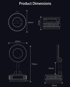 Magnetic Waterproof Grip <b>Car</b> Phone <b>Holder</b> with Vacuum Suction Foldable Design <b>for</b> Dashboard <b>for</b> - Product Image 5