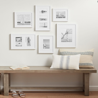 Cadre photo en MDF format A3, fait main, écologique, imprimé UV, cadre moderne personnalisé, décoration intérieure, couleurs noir et blanc, plusieurs tailles