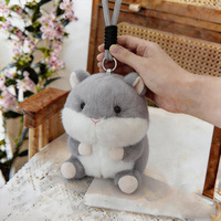 En gros, Poupée en peluche Hamster Ball Fat, Breloques de sac à dos mignonnes, Pendentifs, Jouets pour enfants, Porte-clés en peluche de dessin animé, Cadeau d'anniversaire