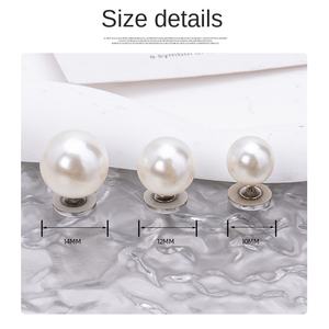 Broche de botón de camisa de perlas de plástico reutilizable, broche oculto decorativo con hebilla Invisible para evitar la exposición para suéter y cuello - Product Image 2