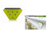 Lampe de signalisation de sécurité clignotante pour autoroute, haute visibilité, 750 mAh, lumière d'avertissement LED solaire avec capteur de lumière pour garde-corps ferroviaire
