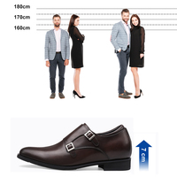 Mocassins habillés pour hommes en cuir de vache véritable, vente en gros d'usine, haute qualité, rehaussant de 7 cm, pour bureau et occasions formelles
