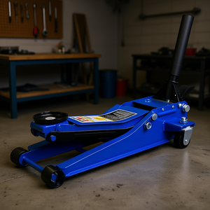 Cric de sol à double pompe horizontale bleue 3T Heavy Duty en acier Racing Dual Piston Quick Lift 6,000 lb Capacity Foot Model Car Jacks - Product Image 2