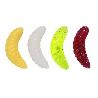WEIHE Four-colour Pvc 100 pcs/box Worm Silicone Fishing Soft Lure Set Corn Kernel Soft Bait