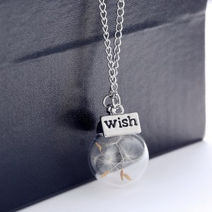 <span class=keywords><strong>Make</strong></span> <span class=keywords><strong>A</strong></span> <span class=keywords><strong>Wish</strong></span> สร้อยคอทำจากลูกโลกแก้ว20มม.,สร้อยคอทรงดอกแดนดิไลอันเหมือนจริงสำหรับผู้หญิงของขวัญสำเร็จการศึกษา - Product Image 6