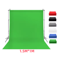1.5Mx1M Produk Baru Kain Latar Belakang Studio Fotografi Non-Woven Warna Polos Layar Hijau
