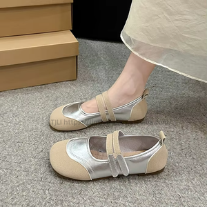 Nouvelle Collection Printemps – Chaussures Plates Décontractées pour Femmes, Confortables à Semelle Souple, Grande Taille, Bout Rond, Style Preppy, Faciles à Enfiler - Product Image 1